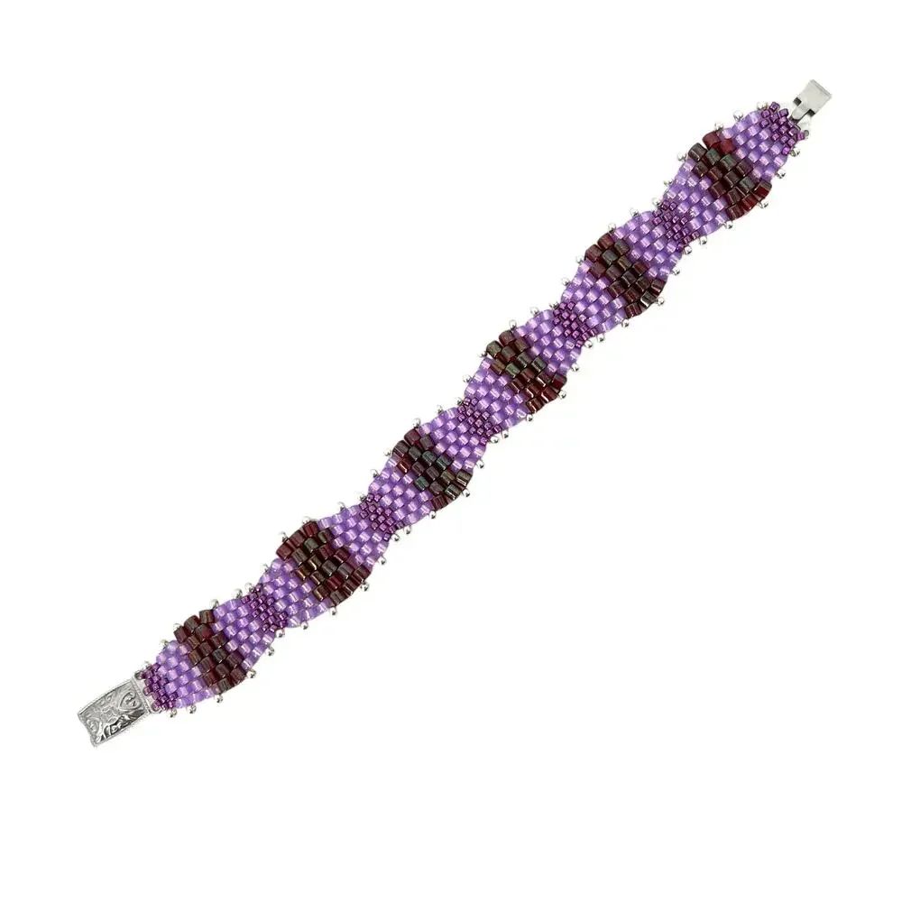 HANDMADE Violet Wave Bracelet 7.25'' Feminine Festival Fairy Boho Glam